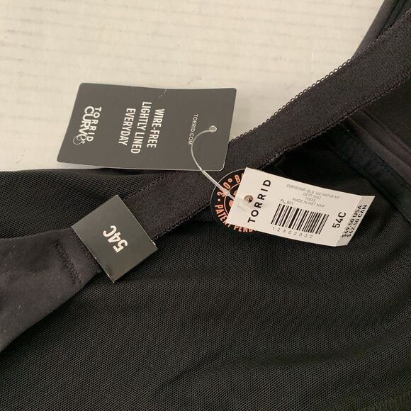 Torrid Curve 54 C Bra Wire Free Lightly Lined Everyday Black NEW - Picture 6 of 6